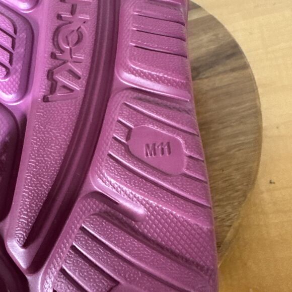 Hoka Ora Recovery Slide 3 Mens Size 11 Sandals Burgundy Purple Slip On Shoes - Picture 7 of 7